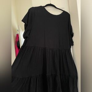 Old navy tiered black cotton dress